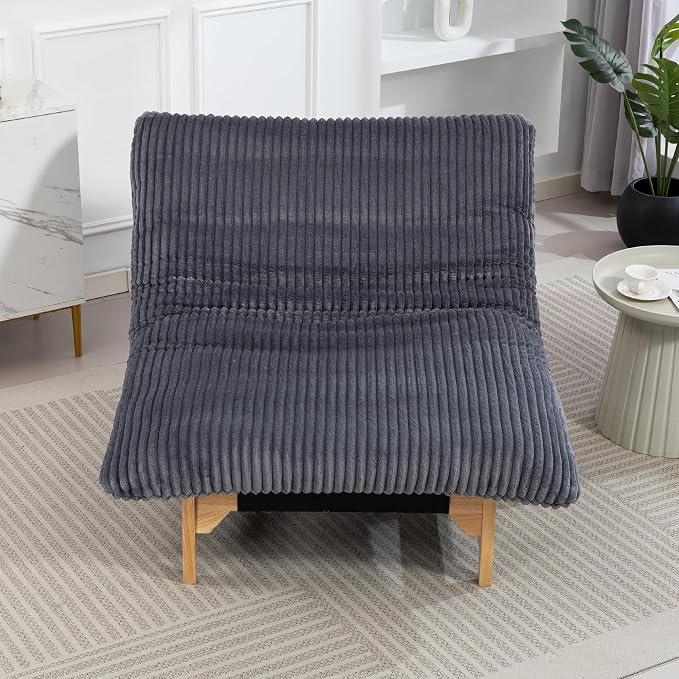 Living Room Chairs Comfy Accent Reading Chair Giant Bean Bag Cloud Chair with Frame for Adults Oversized Beanbag Lounge Sofa for Bedroom (Dark Gray)