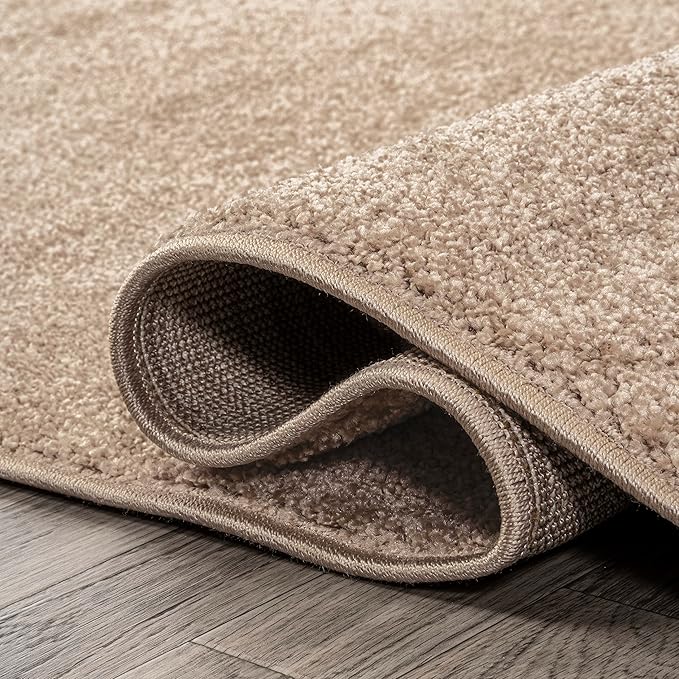 JONATHAN Y Haze Solid Low-Pile Beige Indoor Area Rug 9x12, Coastal,Bohemian,Minimalist,Classic, Easy-Cleaning for Living Room,Bedroom,Kitchen,Pet Friendly,Non-Shedding (SEU100G-9)