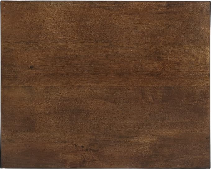 OSP Home Furnishings Copenhagen Mid-Century Modern Accent Table, Large Storage Drawer, Tapered Legs, Walnut Finish