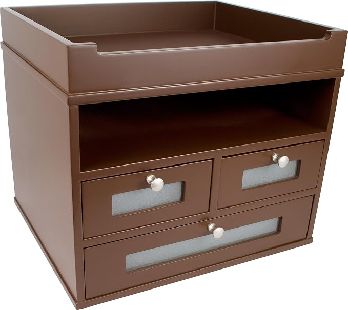 Victor Wood Tidy Tower Desktop Organizer, Mocha Brown (B5500)