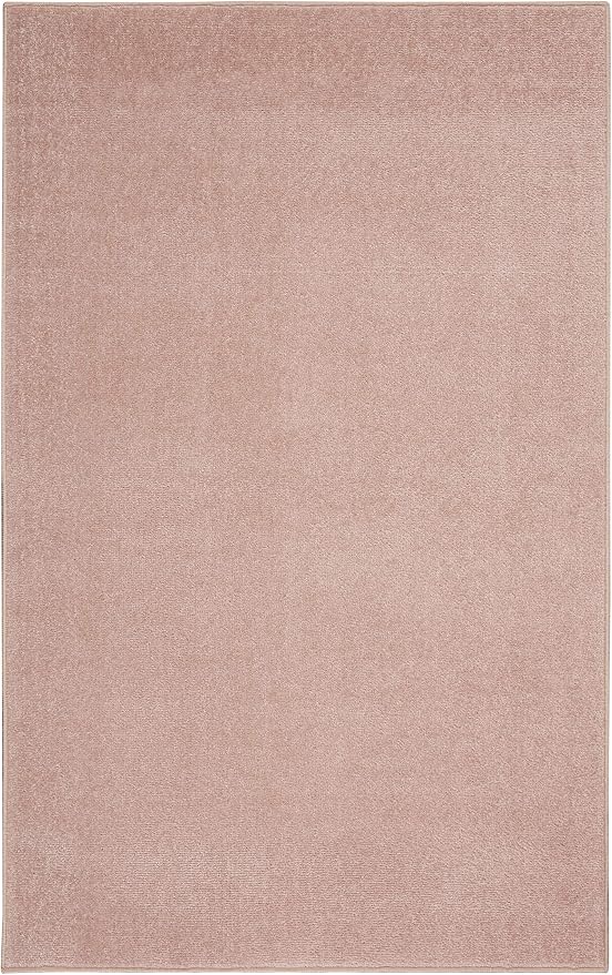 Nourison Home Nourison Essentials Pink 3' x 5' Area Rug - Easy Clean, Non Shedding, Bed Room, Living Room, Dining Room, Kitchen (3' x 5')