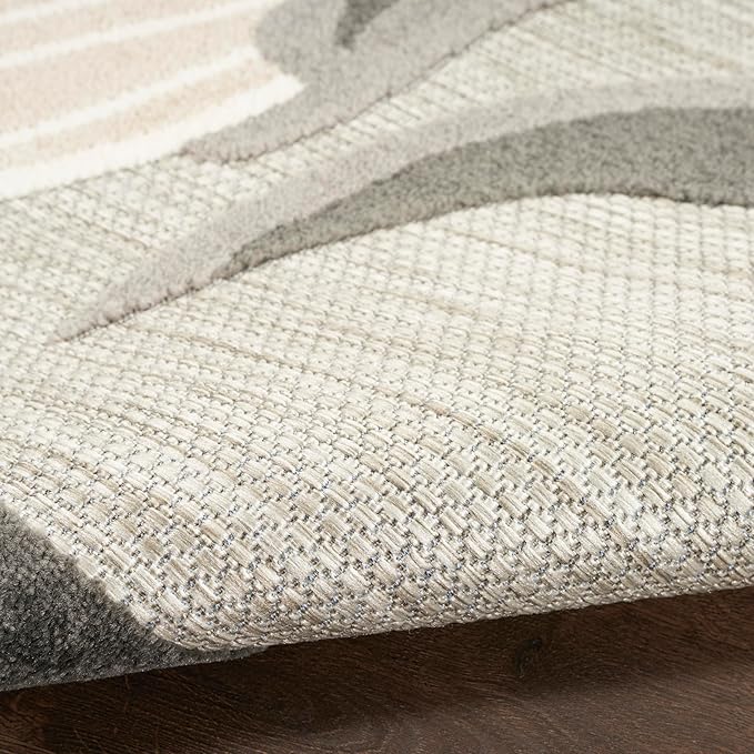 Nourison Home Aloha Beige 7'10" x 10'6" Area Rug - Easy Clean, Non Shedding, Bed Room, Living Room, Dining Room, Kitchen (8' x 11')