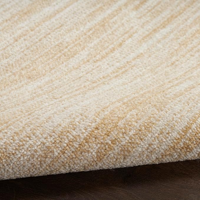 Nourison Home Nourison Essentials Ivory Gold 5' x Square Area Rug - Easy Clean, Non Shedding, Bed Room, Living Room, Dining Room, Kitchen (5' x Square)