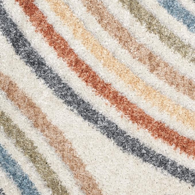 Nourison Home Astra Machine Washable Ivory Multicolor 2'2" x 10' Area Rug - Easy Clean, Non Shedding, Bed Room, Living Room, Dining Room, Kitchen (10' Runner)