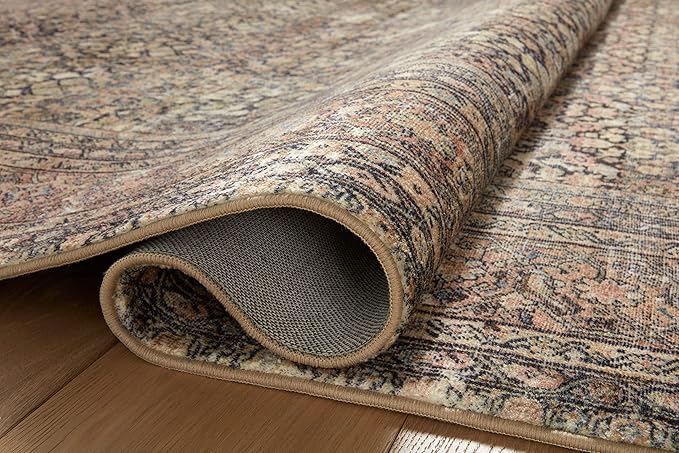 Loloi Amber Lewis Morgan Collection MOG-03 Denim/Multi 7'-3" x 9'-3" 38" Thick Area Rug feat. CloudPile, Neutral, Room Décor, Vintage Inspired, Livingroom, Bedroom, Dining Area
