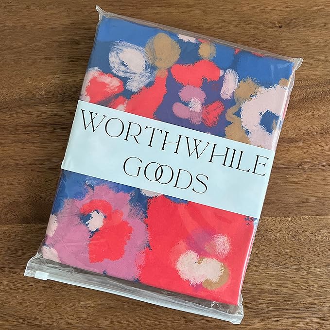 Red Blue Purple Floral Print Shower Curtain - Impressionist Watercolor Flowers Pattern - Country Farmhouse Design - Pretty Summer Fabric Shower Curtain For Any Bathroom - 72x72 Inches (Red Floral)