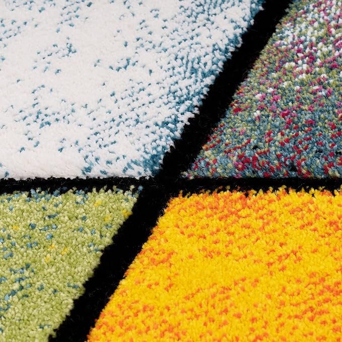 Paco Home Colorful Area Rug with Geometric Diamonds in Multicolor, Size: 2' x 3'7"