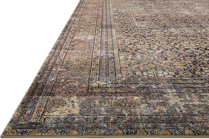 Loloi Amber Lewis Morgan Collection MOG-03 Denim/Multi 8'-3" x 11'-3" 38" Thick Area Rug feat. CloudPile, Neutral, Room Décor, Vintage Inspired, Livingroom, Bedroom, Dining Area