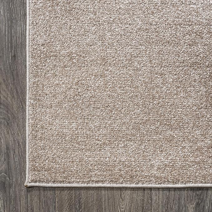 JONATHAN Y Haze Solid Low-Pile Beige Indoor Area Rug 5x8, Coastal,Bohemian,Minimalist,Classic, Easy-Cleaning for Living Room,Bedroom,Kitchen,Pet Friendly,Non-Shedding (SEU100G-5)