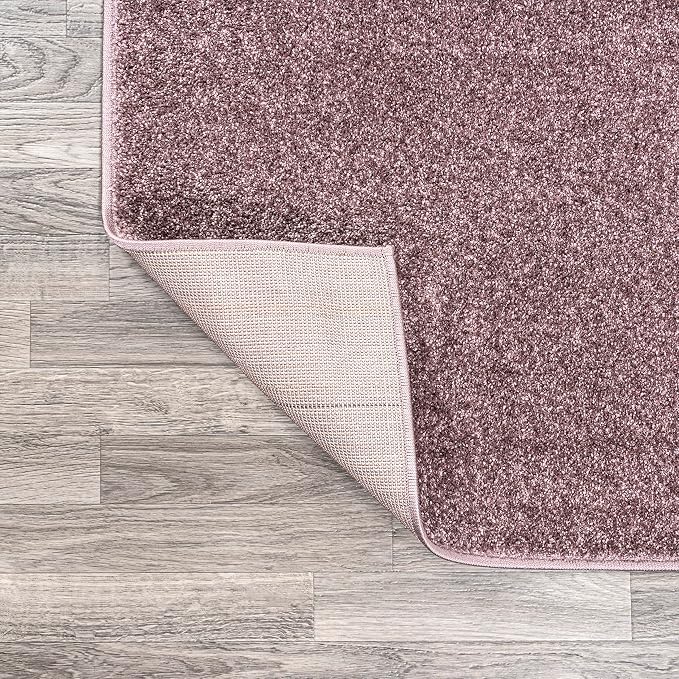 JONATHAN Y Haze Solid Low-Pile Light Purple Runner Rug 2x12, Coastal,Bohemian,Minimalist,Classic, Easy-Cleaning for Living Room,Bedroom,Kitchen,Pet Friendly,Non-Shedding (SEU100R-212)