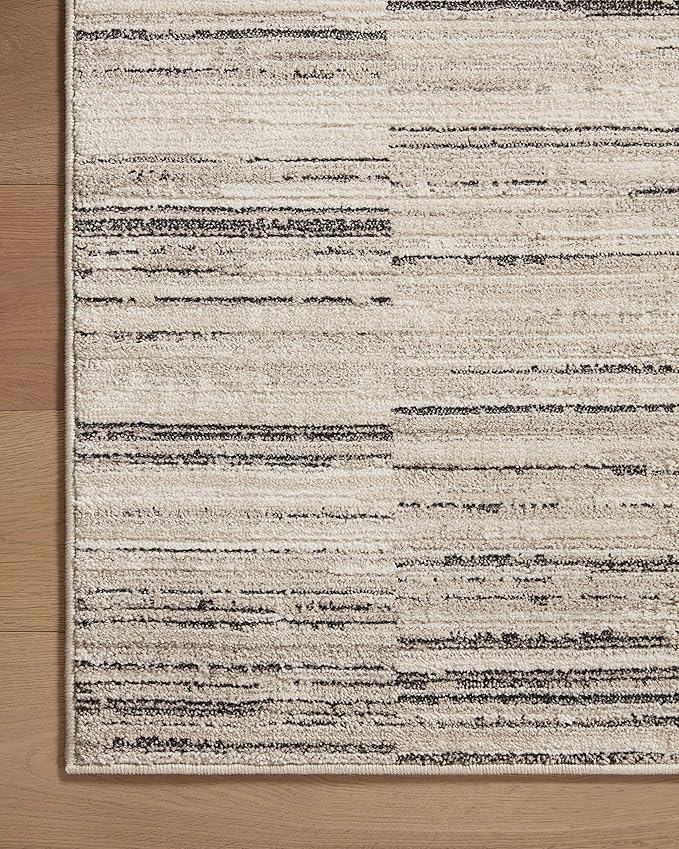 Loloi Darby Collection DAR-01 Charcoal/Sand 6'-7" x 9'-3" Area Rug