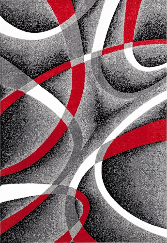 2305 Geometric Abstract 6x9 Modern Abstract Area Rug Carpet