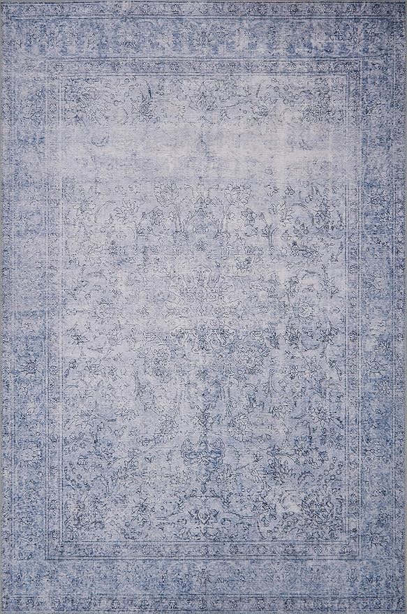 Loloi Loren Collection LQ-09 Slate 2'-6" x 7'-6" Runner Rug