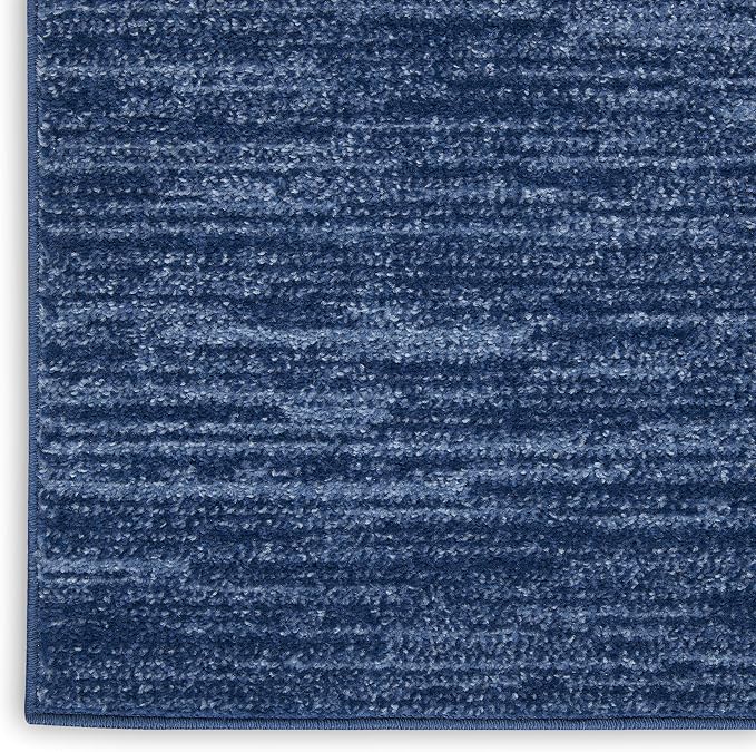 Nourison Home Nourison Essentials Navy Blue 8' x 10' Area Rug - Easy Clean, Non Shedding, Bed Room, Living Room, Dining Room, Kitchen (8' x 10')