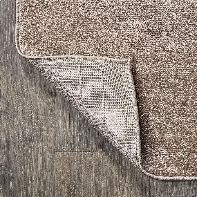 JONATHAN Y Haze Solid Low-Pile Brown Runner Rug 2x12, Coastal,Bohemian,Minimalist,Classic, Easy-Cleaning for Living Room,Bedroom,Kitchen,Pet Friendly,Non-Shedding (SEU100J-212)