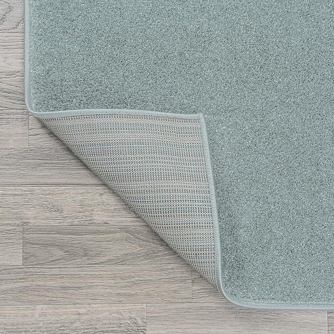 JONATHAN Y Haze Solid Low-Pile Aqua Blue Indoor Area Rug 12x15, Coastal,Bohemian,Minimalist,Classic, Easy-Cleaning for Living Room,Bedroom,Kitchen,Pet Friendly,Non-Shedding (SEU100S-15)