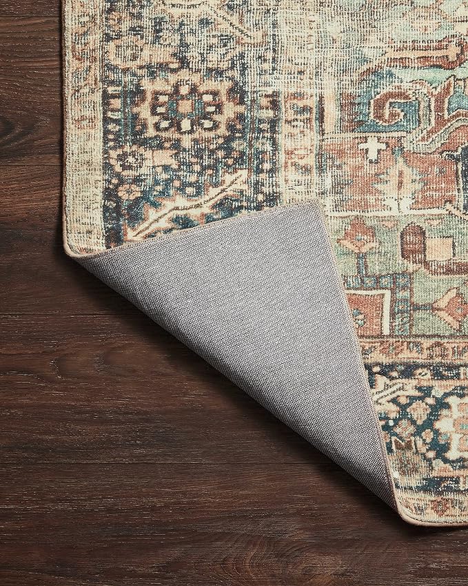 Loloi Margot Collection MAT-02 Terracotta/Lagoon 8'-6" x 11'-6" Area Rug feat. CloudPile, No-Shed Easy Clean Large Patterned Area Rug for Living Room, Bedroom, Dining Area