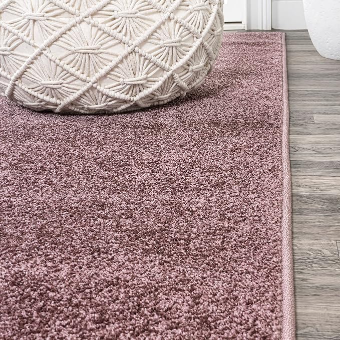 JONATHAN Y Haze Solid Low-Pile Light Purple Indoor Area Rug 9x12, Coastal,Bohemian,Minimalist,Classic, Easy-Cleaning for Living Room,Bedroom,Kitchen,Pet Friendly,Non-Shedding (SEU100R-9)