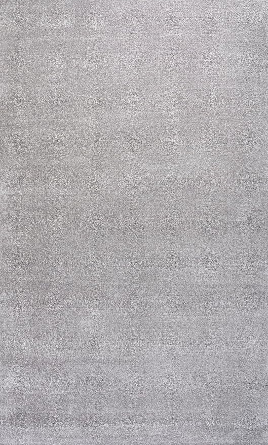 JONATHAN Y Haze Solid Low-Pile Light Gray Indoor Area Rug 6x9, Coastal,Bohemian,Minimalist,Classic, Easy-Cleaning for Living Room,Bedroom,Kitchen,Pet Friendly,Non-Shedding (SEU100K-6)