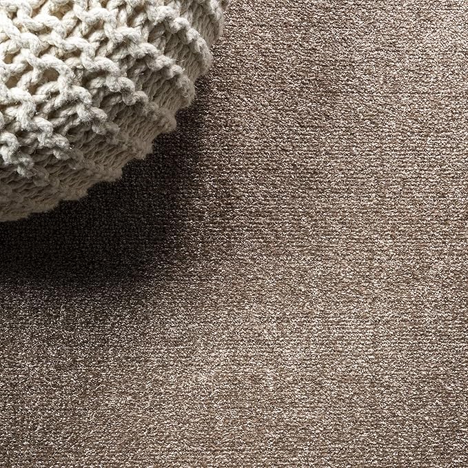 JONATHAN Y Haze Solid Low-Pile Brown 6' Square Indoor Area Rug, Coastal,Bohemian,Minimalist,Classic, Easy-Cleaning for Living Room,Bedroom,Kitchen,Pet Friendly,Non-Shedding (SEU100J-6SQ)