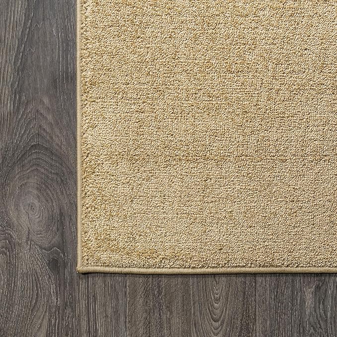 JONATHAN Y Haze Solid Low-Pile Mustard 4x6 Oval Indoor Area Rug, Coastal,Bohemian,Minimalist,Classic, Easy-Cleaning for Living Room,Bedroom,Kitchen,Pet Friendly,Non-Shedding (SEU100B-4OV)