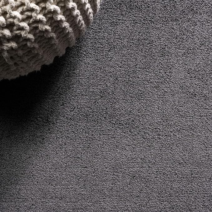 JONATHAN Y Haze Solid Low-Pile Black Indoor Area Rug 4x6, Coastal,Bohemian,Minimalist,Classic, Easy-Cleaning for Living Room,Bedroom,Kitchen,Pet Friendly,Non-Shedding (SEU100I-4)