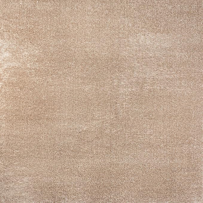 JONATHAN Y Haze Solid Low-Pile Beige 6x6 Square Indoor Area Rug, Coastal,Bohemian,Minimalist,Classic, Easy-Cleaning for Living Room,Bedroom,Kitchen,Pet Friendly,Non-Shedding (SEU100G-6SQ)