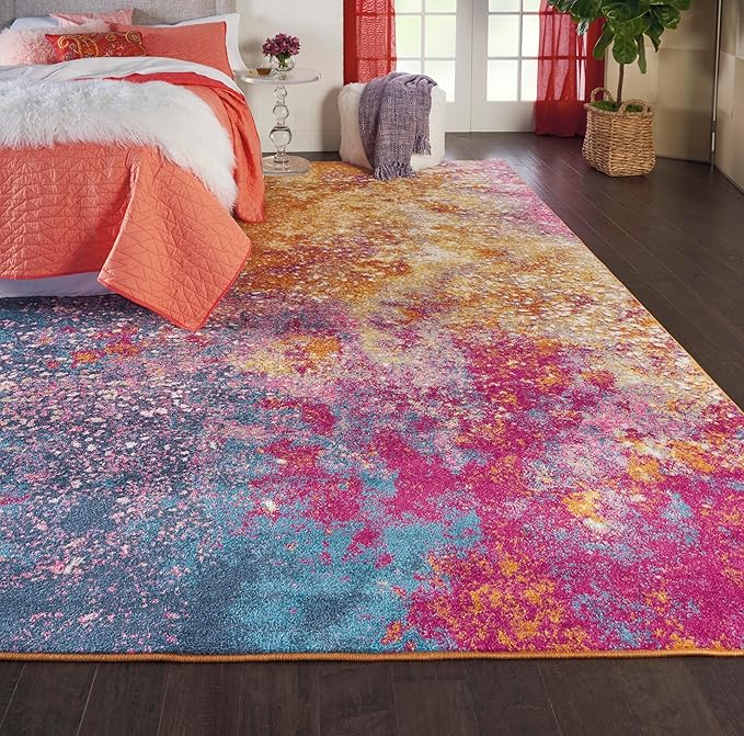 Nourison Home Passion Sunburst 10' x 14' Area Rug, Modern, Abstract, Easy-Cleaning, Non-Shedding, Bedroom, Living Room, Dining Room, Kitchen