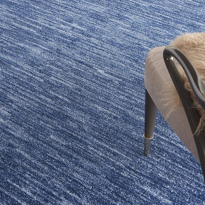 Nourison Home Nourison Essentials Navy Blue 8' x 11' Area Rug - Easy Clean, Non Shedding, Bed Room, Living Room, Dining Room, Kitchen (8' x 11')