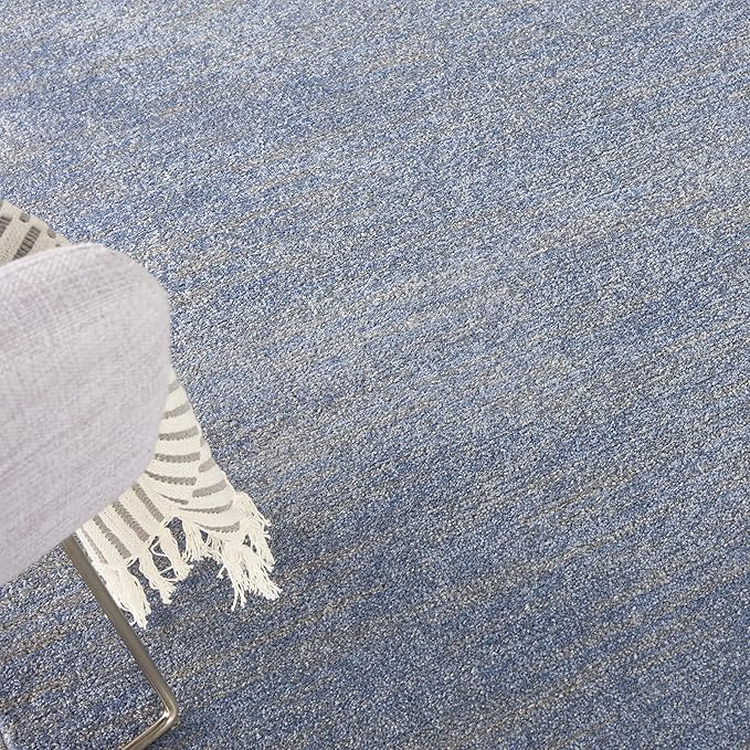 Nourison Home Nourison Essentials Blue Grey 6' x 9' Area Rug - Easy Clean, Non Shedding, Bed Room, Living Room, Dining Room, Kitchen (6' x 9')