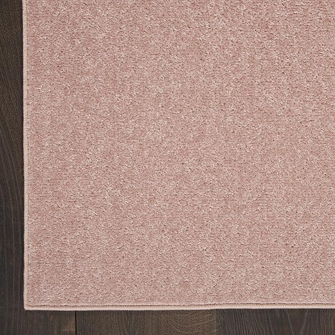 Nourison Home Nourison Essentials Pink 2'2" x 14' Area Rug - Easy Clean, Non Shedding, Bed Room, Living Room, Dining Room, Kitchen (14' Runner)
