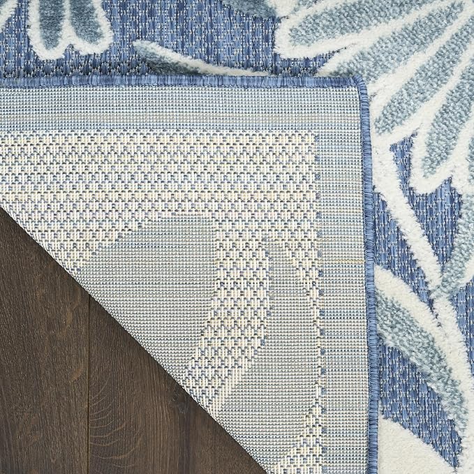 Nourison Home Aloha Blue 2'8" x 4' Area Rug - Easy Clean, Non Shedding, Bed Room, Living Room, Dining Room, Kitchen (3' x 4')