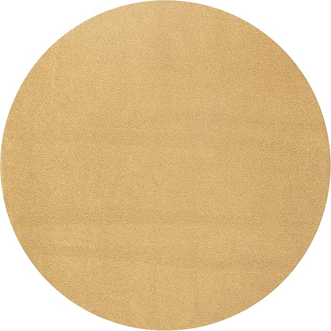 JONATHAN Y Haze Solid Low-Pile Mustard 5' Round Indoor Area Rug, Coastal,Bohemian,Minimalist,Classic, Easy-Cleaning for Living Room,Bedroom,Kitchen,Pet Friendly,Non-Shedding (SEU100B-5R)