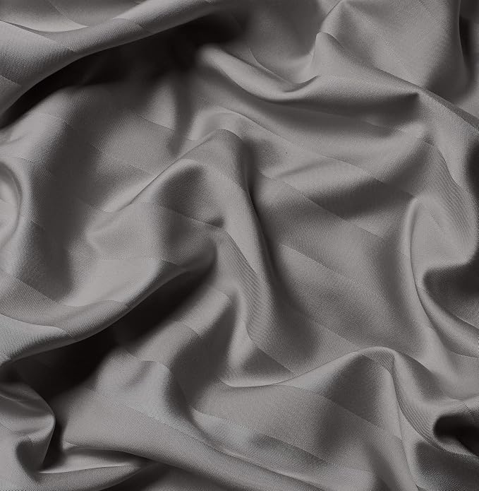 Pure Bamboo California King Sheets, Genuine 100% Organic Viscose Derived from Bamboo Bed Sheet Set, Soft & Cooling, Double Stitching, 2 Year Quality Promise (California King, Jacquard Stone)
