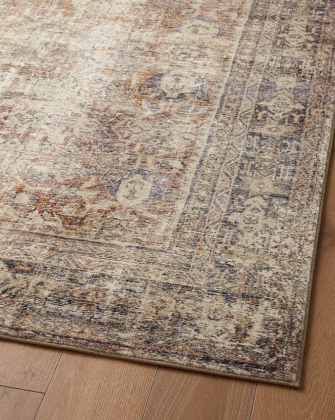 Loloi Amber Lewis Morgan Collection MOG-01 Sunset/Ink 2' x 3'-6" 38" Thick Accent Rug feat. CloudPile, Neutral, Room Décor, Vintage Inspired, Livingroom, Bedroom, Dining Area