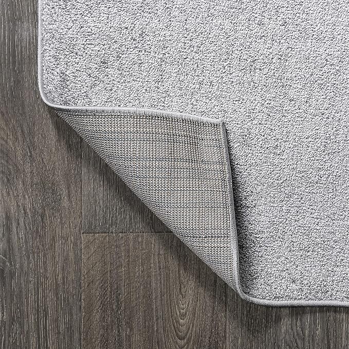JONATHAN Y Haze Solid Low-Pile Light Gray Indoor Area Rug 9x12, Coastal,Bohemian,Minimalist,Classic, Easy-Cleaning for Living Room,Bedroom,Kitchen,Pet Friendly,Non-Shedding (SEU100K-9)