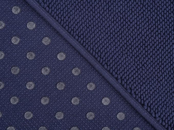 Cotton Paradise 100% Cotton Turkish Bathmat Rug, Soft Absorbent Quick Dry Non Slip, 20x34 Bathmat Rug, Navy Blue