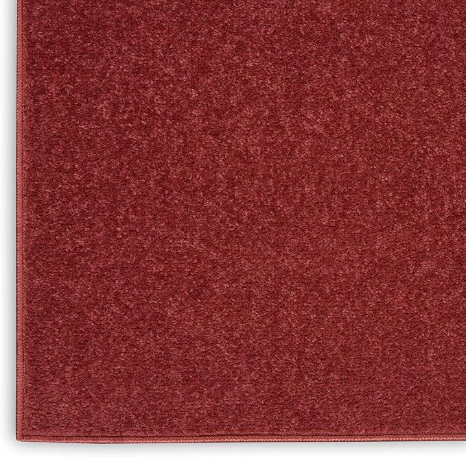 Nourison Home Nourison Essentials Brick Red 4' x 6' Area Rug - Easy Clean, Non Shedding, Bed Room, Living Room, Dining Room, Kitchen (4' x 6')