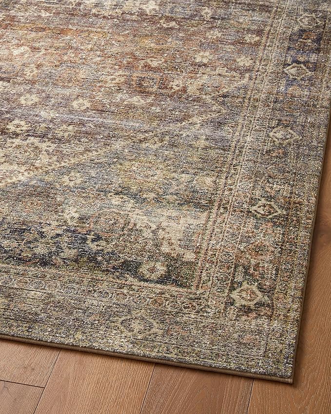 Loloi Amber Lewis Morgan Collection MOG-05 Spice/Lagoon 2'-3" x 11'-6" 38" Thick Runner Rug feat. CloudPile, Neutral, Room Décor, Vintage Inspired, Livingroom, Bedroom, Dining Area