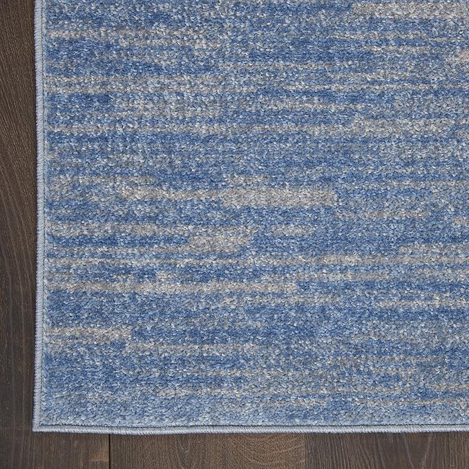 Nourison Home Nourison Essentials Blue Grey 10' x 14' Area Rug - Easy Clean, Non Shedding, Bed Room, Living Room, Dining Room, Kitchen (10' x 14')
