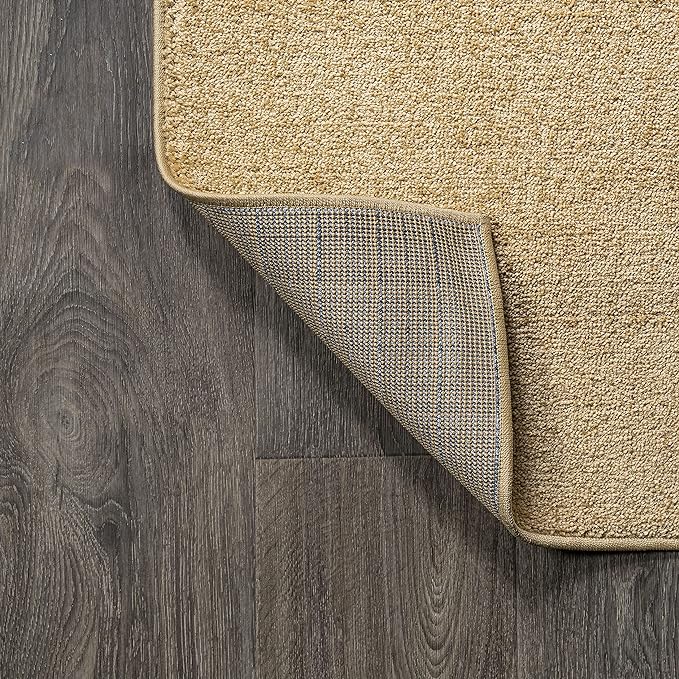 JONATHAN Y Haze Solid Low-Pile Mustard 5' Round Indoor Area Rug, Coastal,Bohemian,Minimalist,Classic, Easy-Cleaning for Living Room,Bedroom,Kitchen,Pet Friendly,Non-Shedding (SEU100B-5R)
