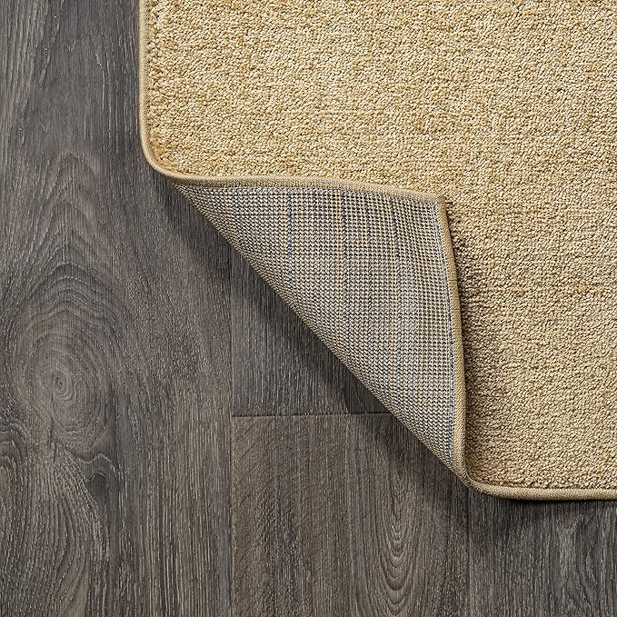 JONATHAN Y Haze Solid Low-Pile Mustard Runner Rug 2x14, Coastal,Bohemian,Minimalist,Classic, Easy-Cleaning for Living Room,Bedroom,Kitchen,Pet Friendly,Non-Shedding (SEU100B-214)