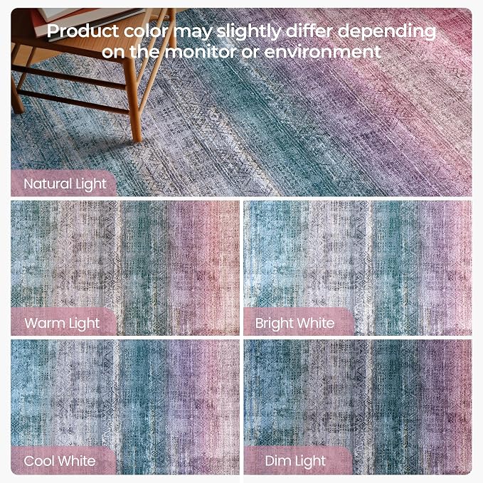 Kokia Abstract Area Rug Washable 2x3 Non-Slip Stain Resistant Entryway Rug Soft Indoor Mat for Kitchen Door Decor, Oslo Orchid