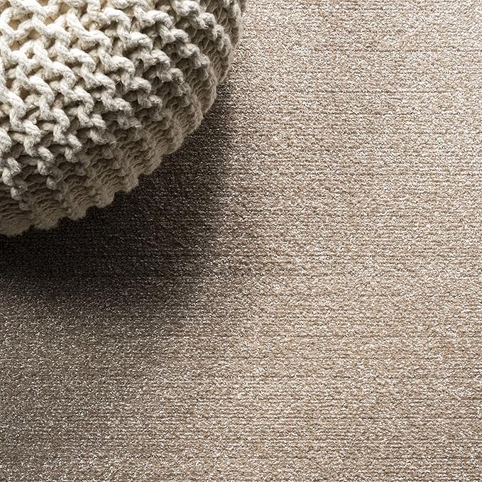 JONATHAN Y Haze Solid Low-Pile Beige Runner Rug 2x10, Coastal,Bohemian,Minimalist,Classic, Easy-Cleaning for Living Room,Bedroom,Kitchen,Pet Friendly,Non-Shedding (SEU100G-210)