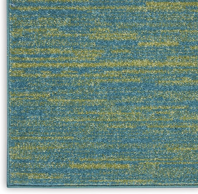 Nourison Home Nourison Essentials Blue Green 8' x 10' Area Rug - Easy Clean, Non Shedding, Bed Room, Living Room, Dining Room, Kitchen (8' x 10')