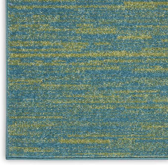 Nourison Home Nourison Essentials Blue Green 5' x Square Area Rug - Easy Clean, Non Shedding, Bed Room, Living Room, Dining Room, Kitchen (5' x Square)