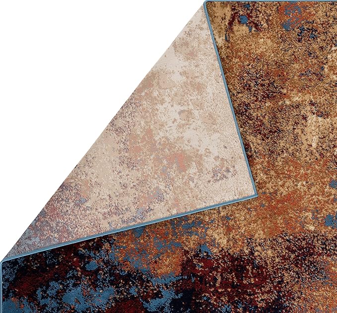 LUXE WEAVERS Modern Splatter Abstract Area Rug, Blue 6x9