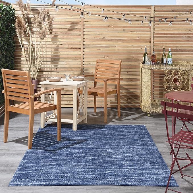 Nourison Home Nourison Essentials Navy Blue 5' x 8' Area Rug - Easy Clean, Non Shedding, Bed Room, Living Room, Dining Room, Kitchen (5' x 8')