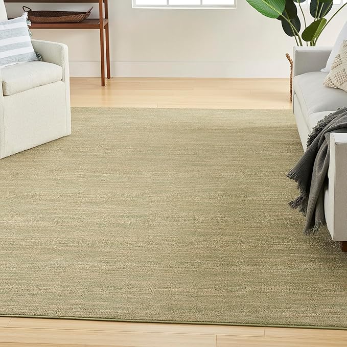 Nourison Home Nourison Essentials Green Gold 12' x 15' Area Rug - Easy Clean, Non Shedding, Bed Room, Living Room, Dining Room, Kitchen (12' x 15')