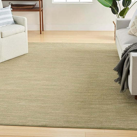 Nourison Home Nourison Essentials Green Gold 7' x 10' Area Rug - Easy Clean, Non Shedding, Bed Room, Living Room, Dining Room, Kitchen (7' x 10')